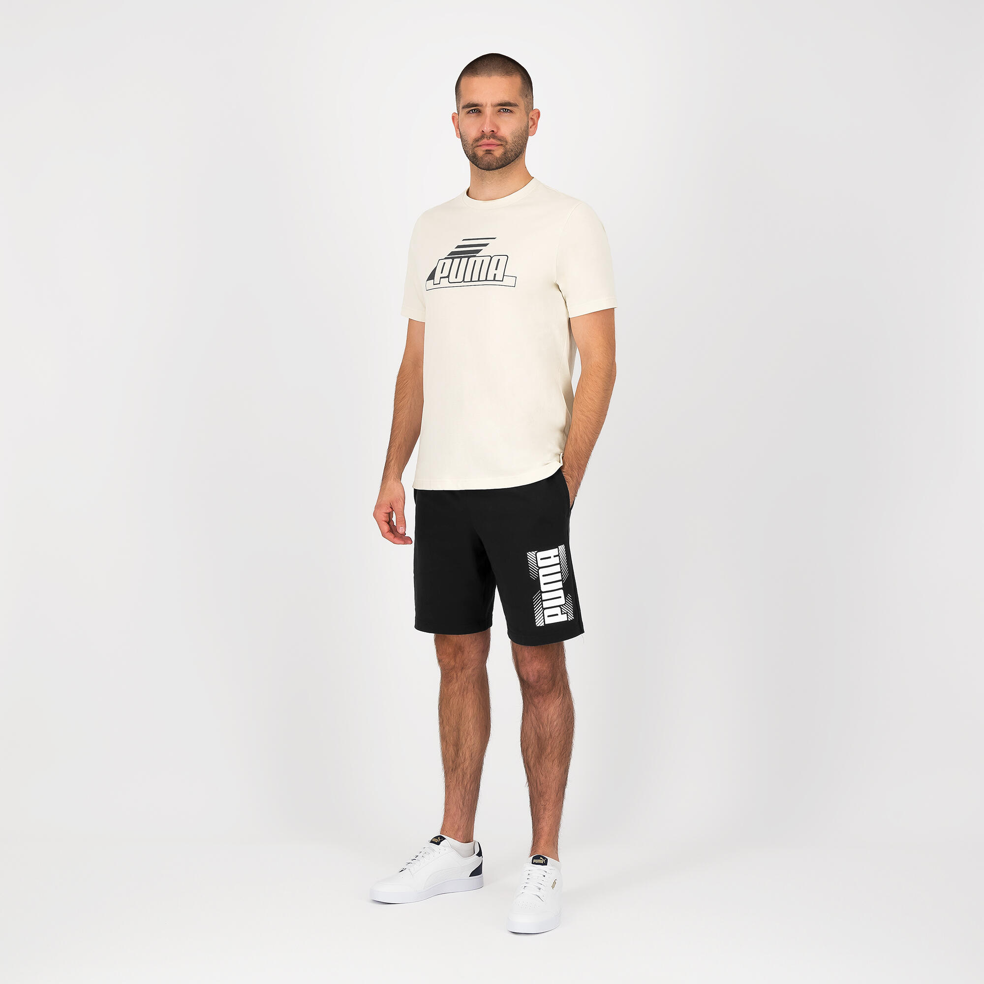 T-shirt PUMA fitness short sleeves cotton men grey