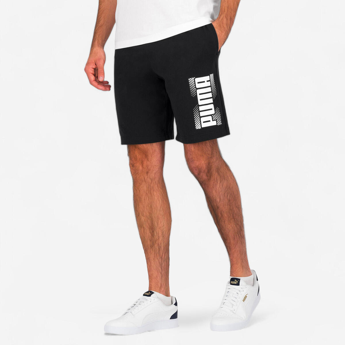 Short PUMA fitness coton homme noir