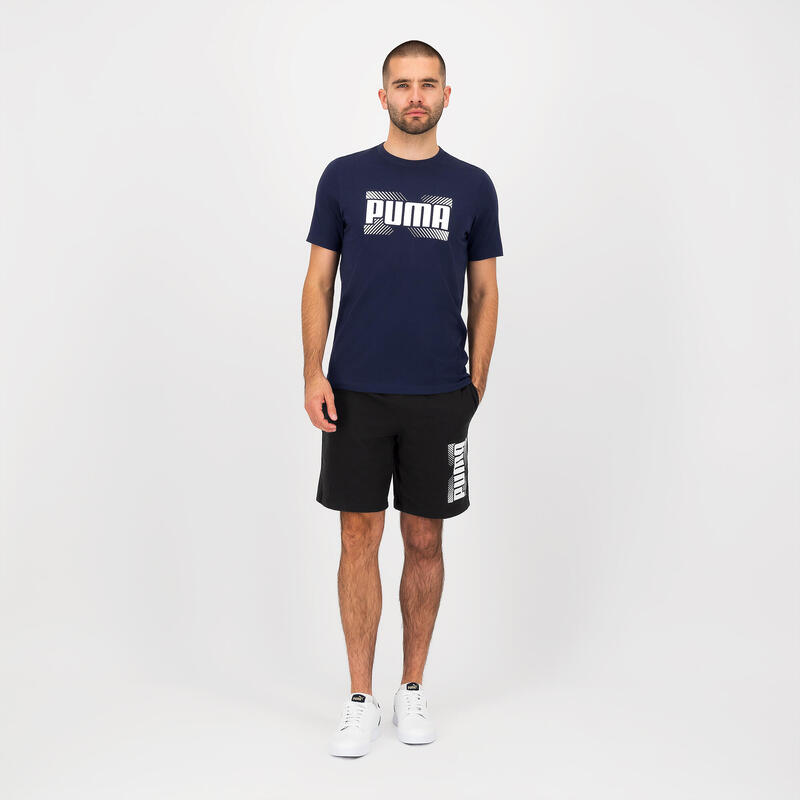 Puma T-Shirt Active Herren Baumwolle - blau 