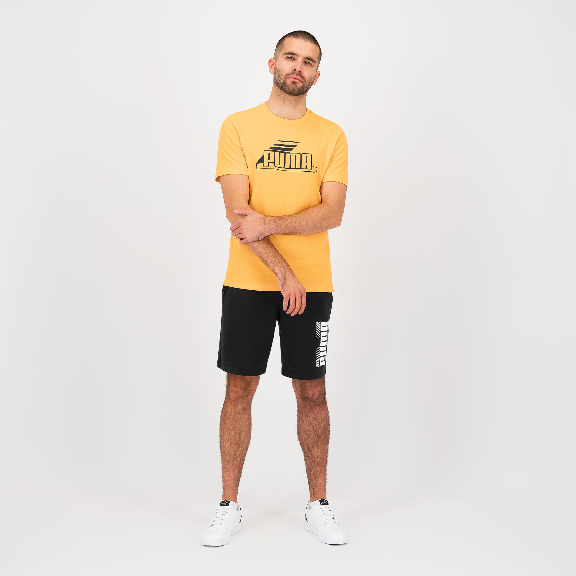 T-shirt PUMA fitness manches courtes coton homme orange 3/5