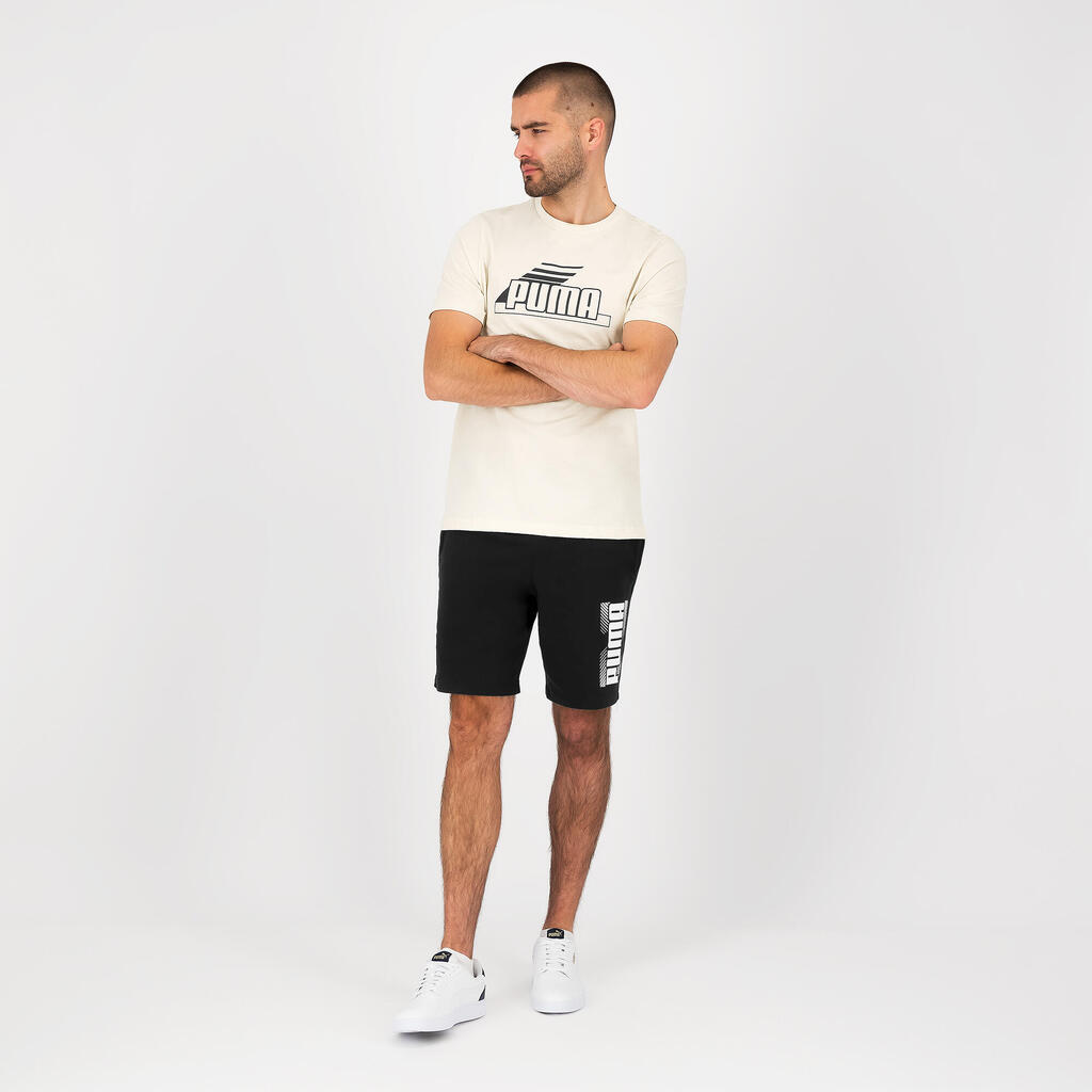 Men's Short-Sleeved Cotton Fitness T-Shirt - Grey