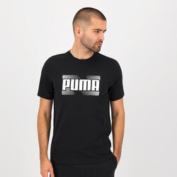 Camiseta Active Fitness Puma Hombre Negro Manga Corta Algodón