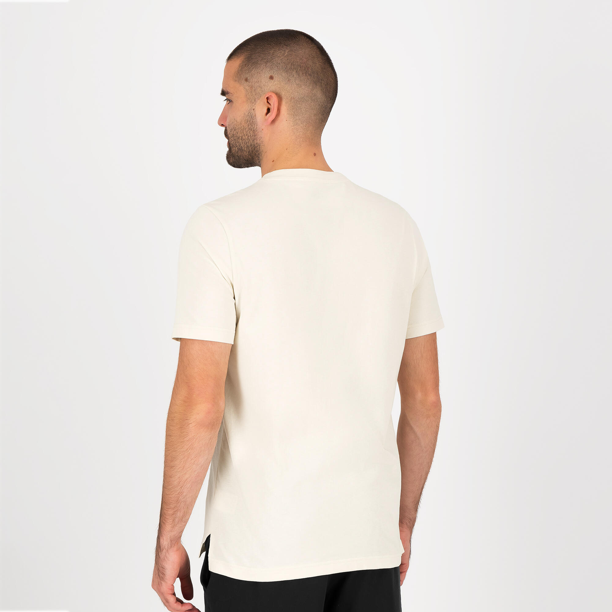 Camiseta Fitness Puma Hombre Gris Manga Corta Algodón 4/5