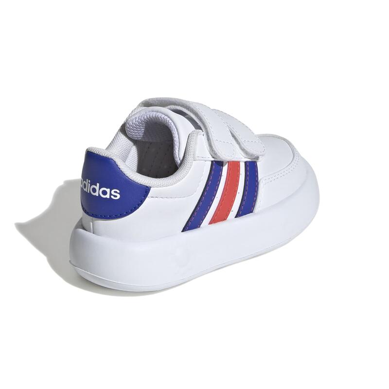 Sneakers ADIDAS bambino BREAKNET con strap bianco-azzurro-rosso dal 20 al 27