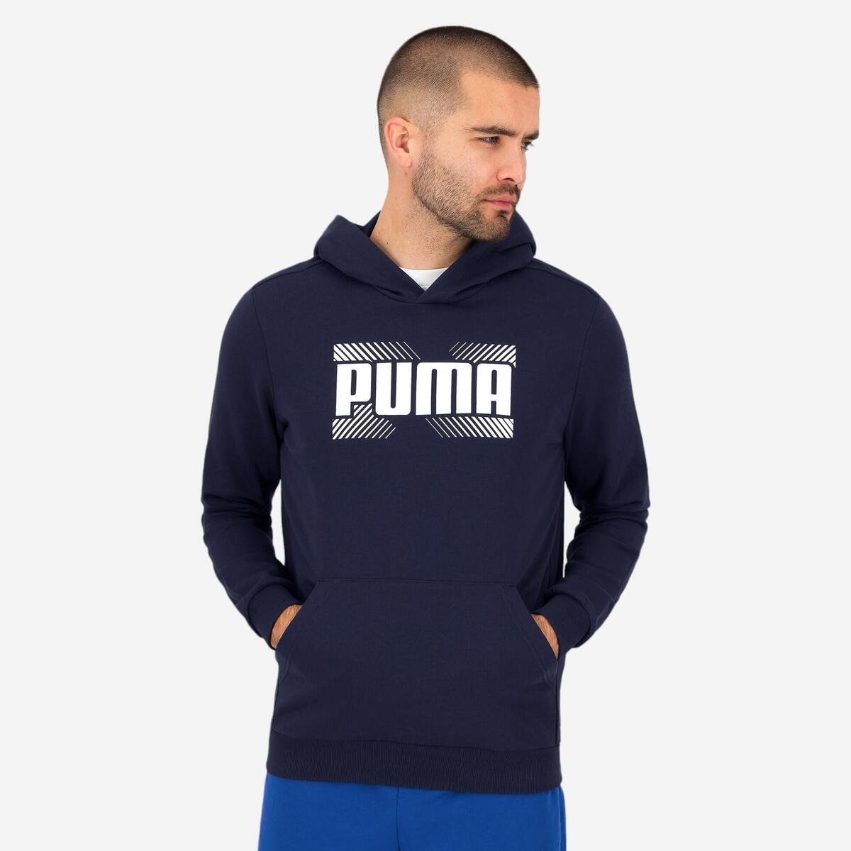 Sweat à capuche PUMA fitness homme bleu