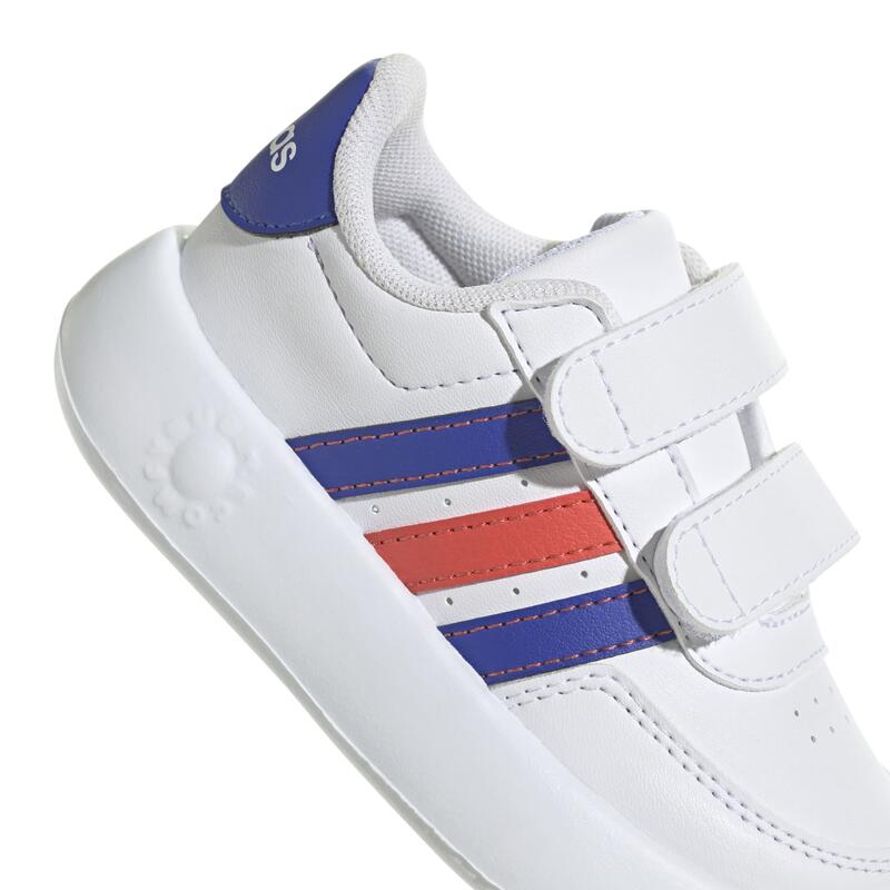 Sneakers ADIDAS bambino BREAKNET con strap bianco-azzurro-rosso dal 20 al 27