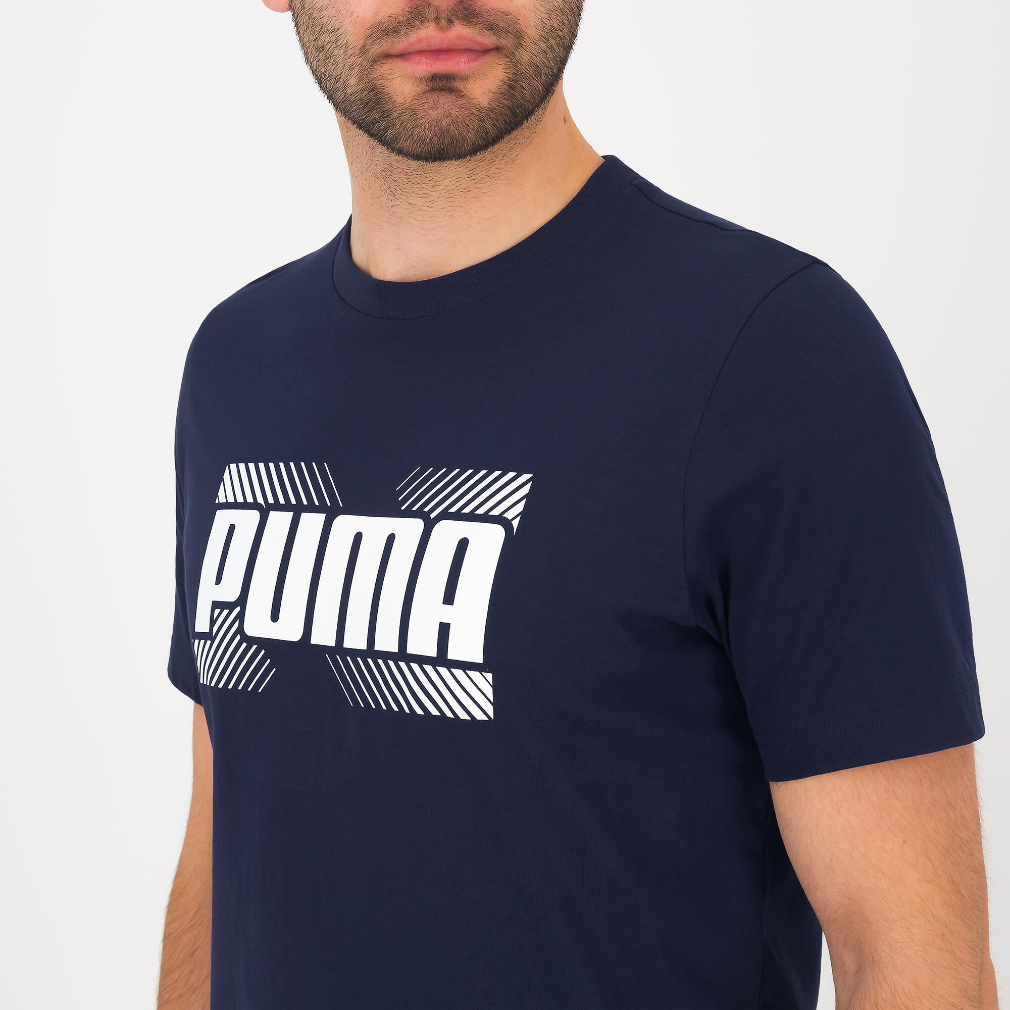 T-shirt PUMA active fitness short-sleeved cotton men blue