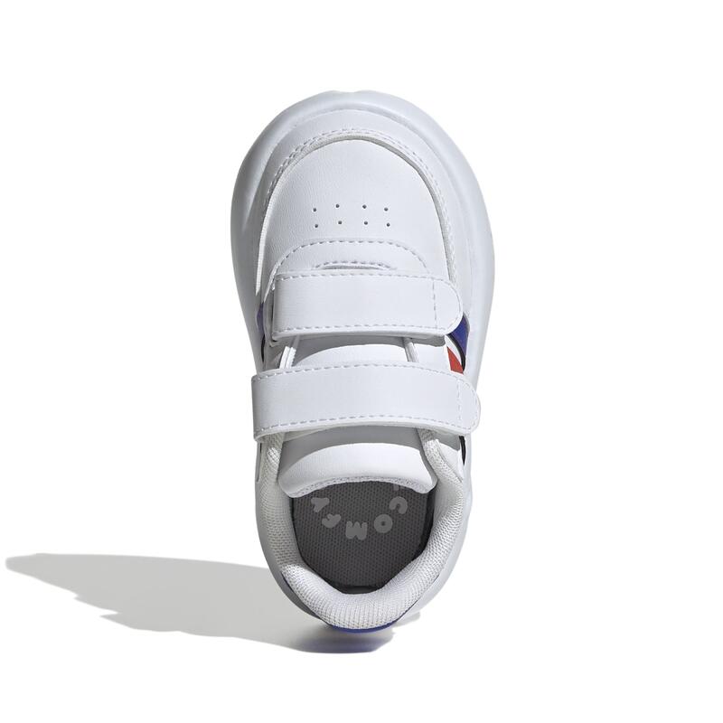 Sneakers ADIDAS bambino BREAKNET con strap bianco-azzurro-rosso dal 20 al 27