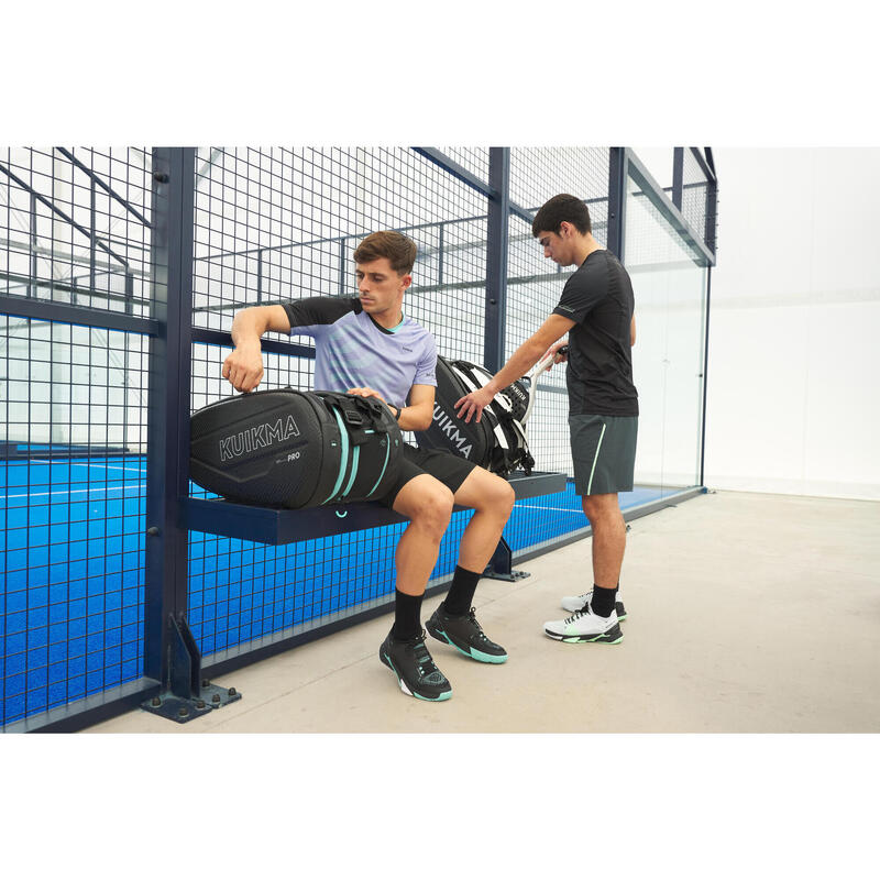 Șort padel respirant Kuikma Dry + Verde Bărbați