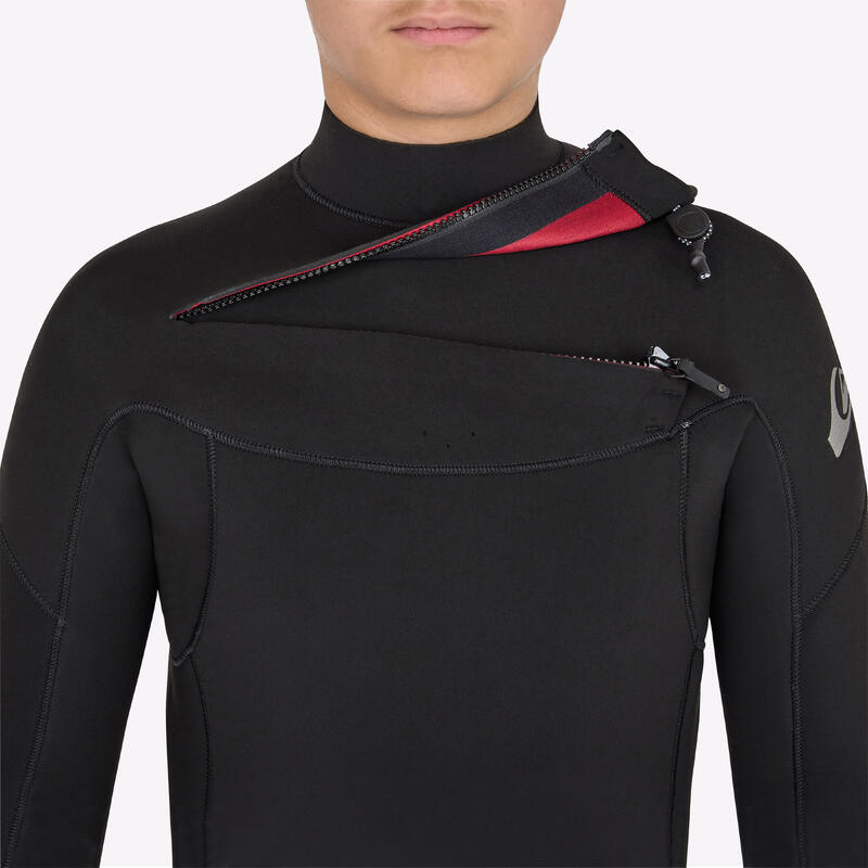 Surfpak voor heren Session Front Zip 4/3 mm zwart blauw