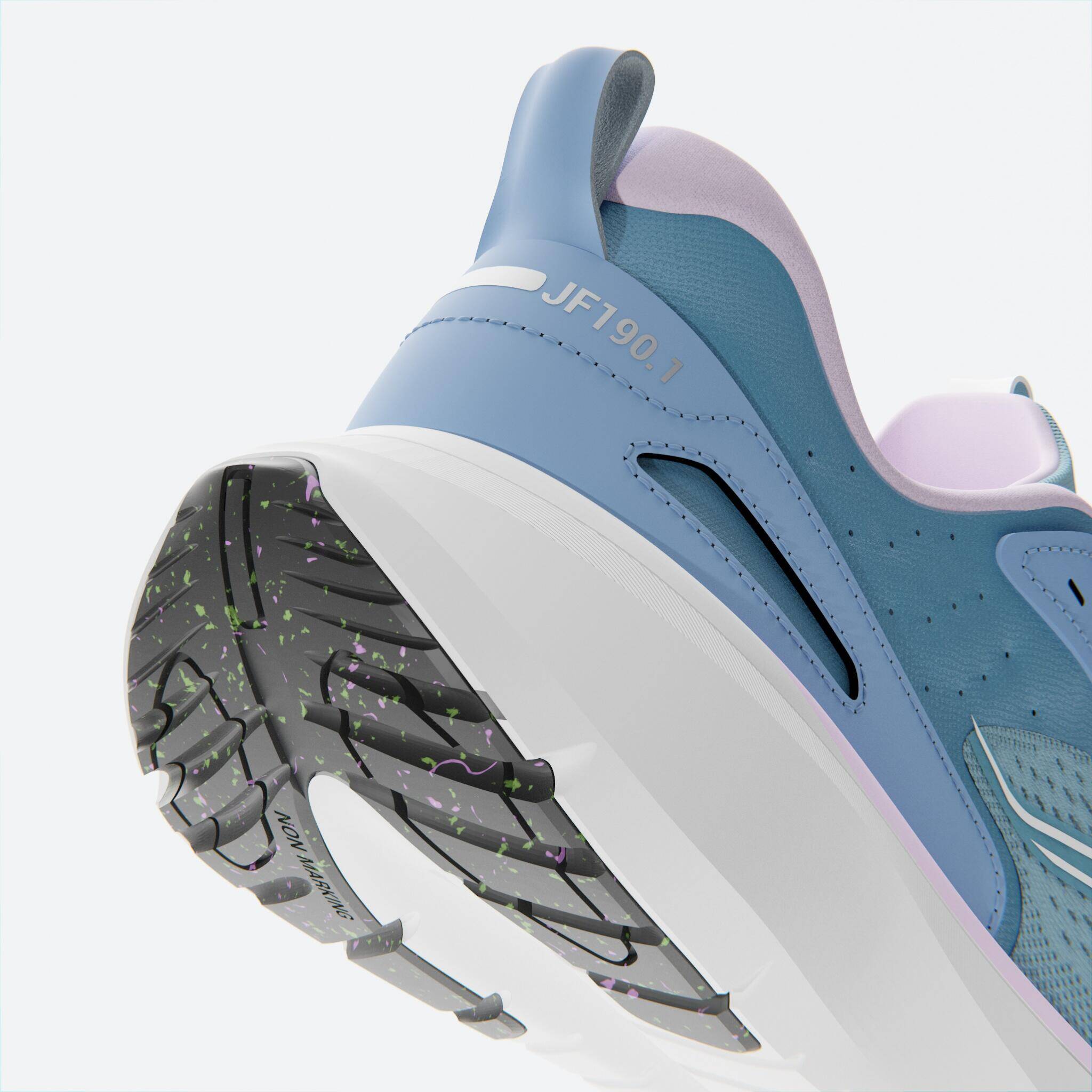 Women Running Shoes Superior Grip Cushioned Upto 20km/week, Jogflow 190.1 -Lilac -  4