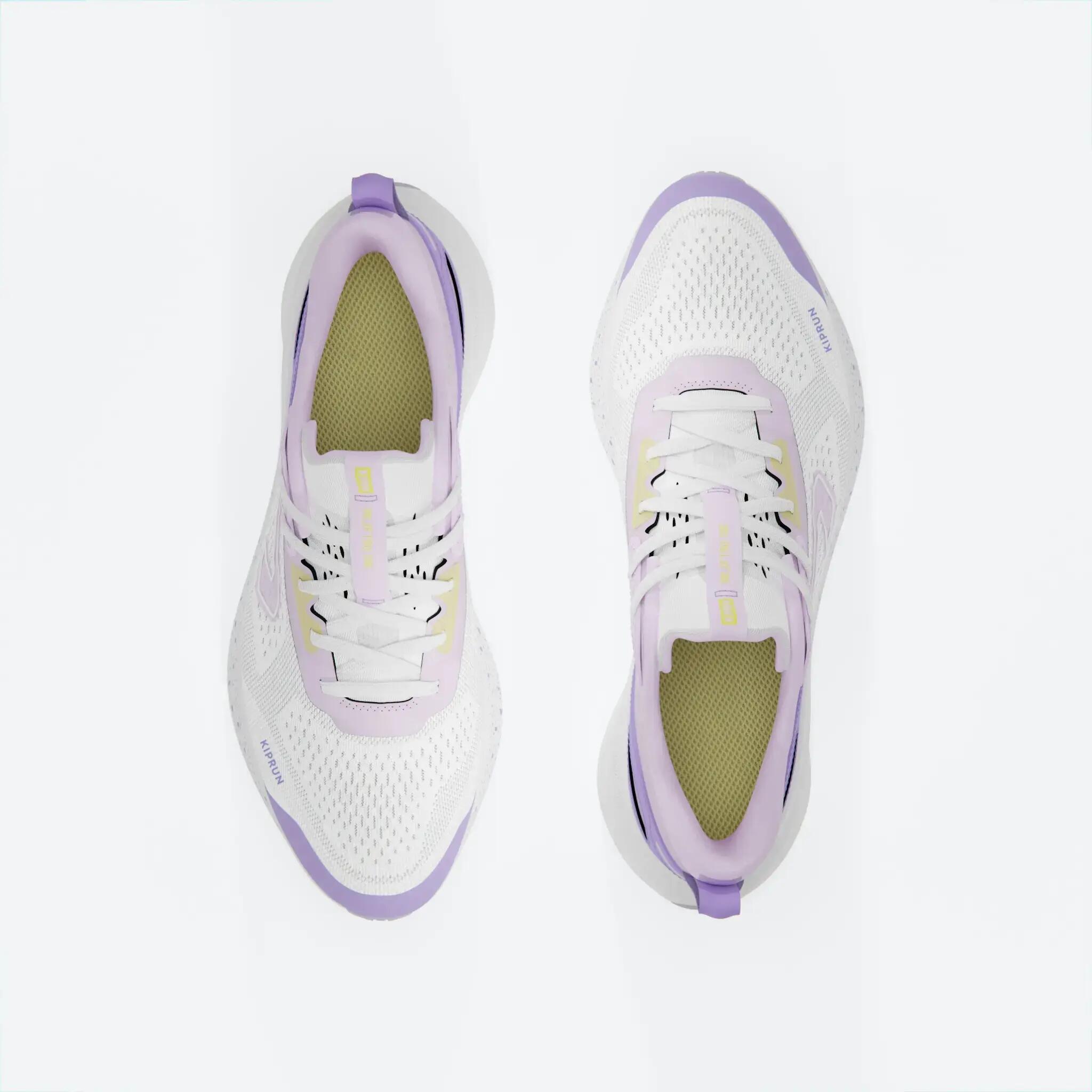 Women Running Grip Foam Cushion Shoes, Jogflow 190.1 - White/Purple -  5