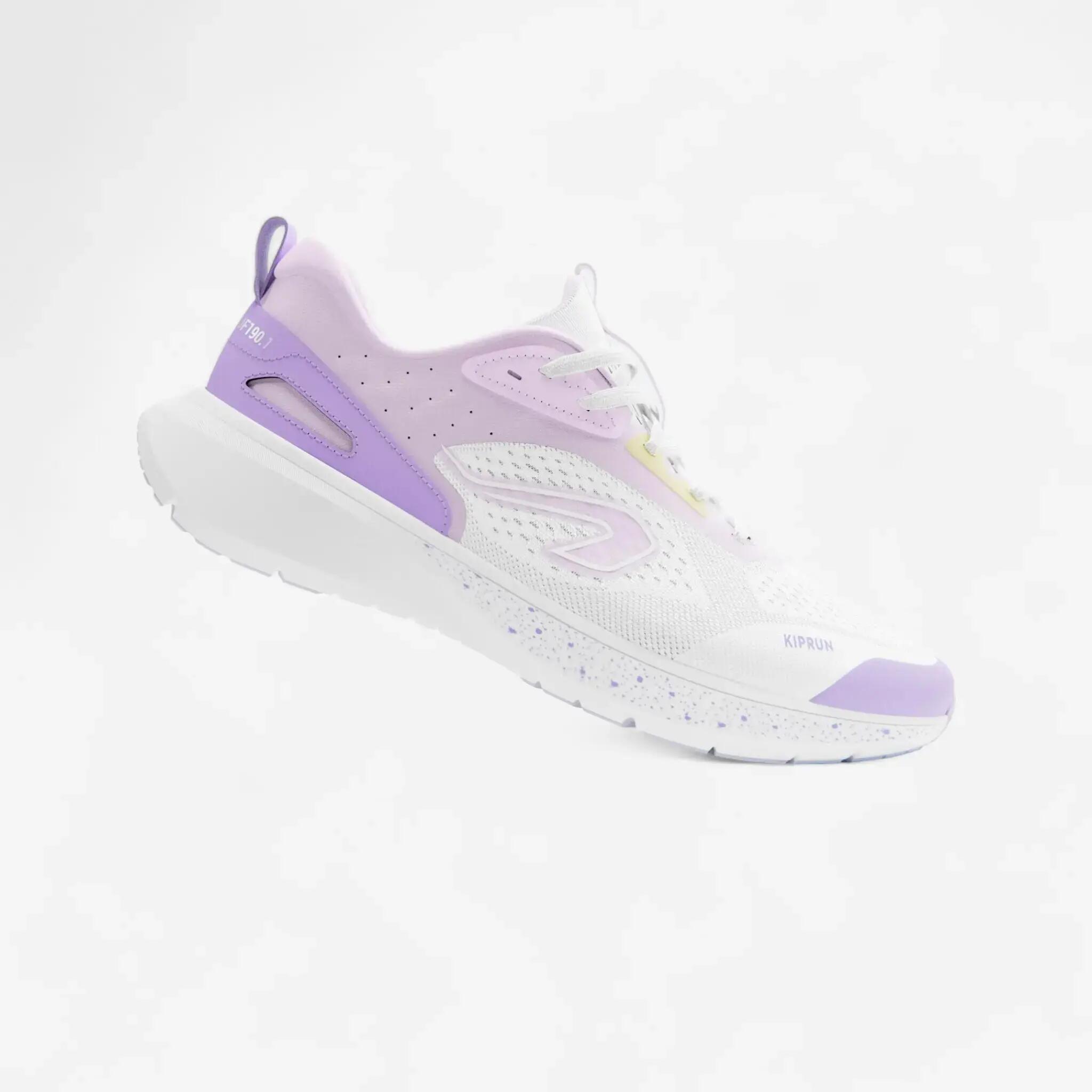 Women Running Grip Foam Cushion Shoes, Jogflow 190.1 - White/Purple -  3