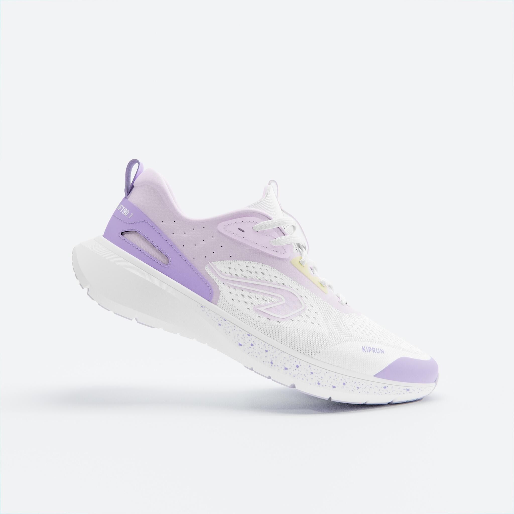 KIPRUN JOGFLOW 190.1 Women's Running Shoes - White/Purple