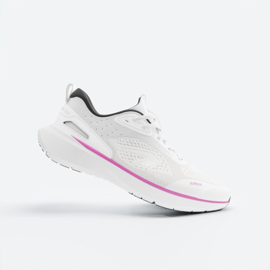 Chaussures de Running Femme, Kiprun Jogflow 190.1 Blanc Rose