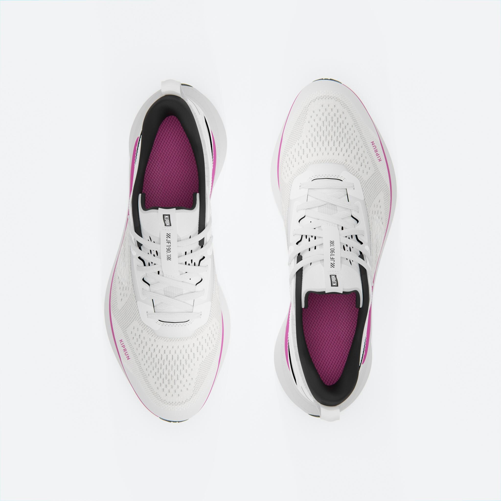 Tenis de running blanco con rosa para mujer Kiprun Jogflow 190.1 6/7