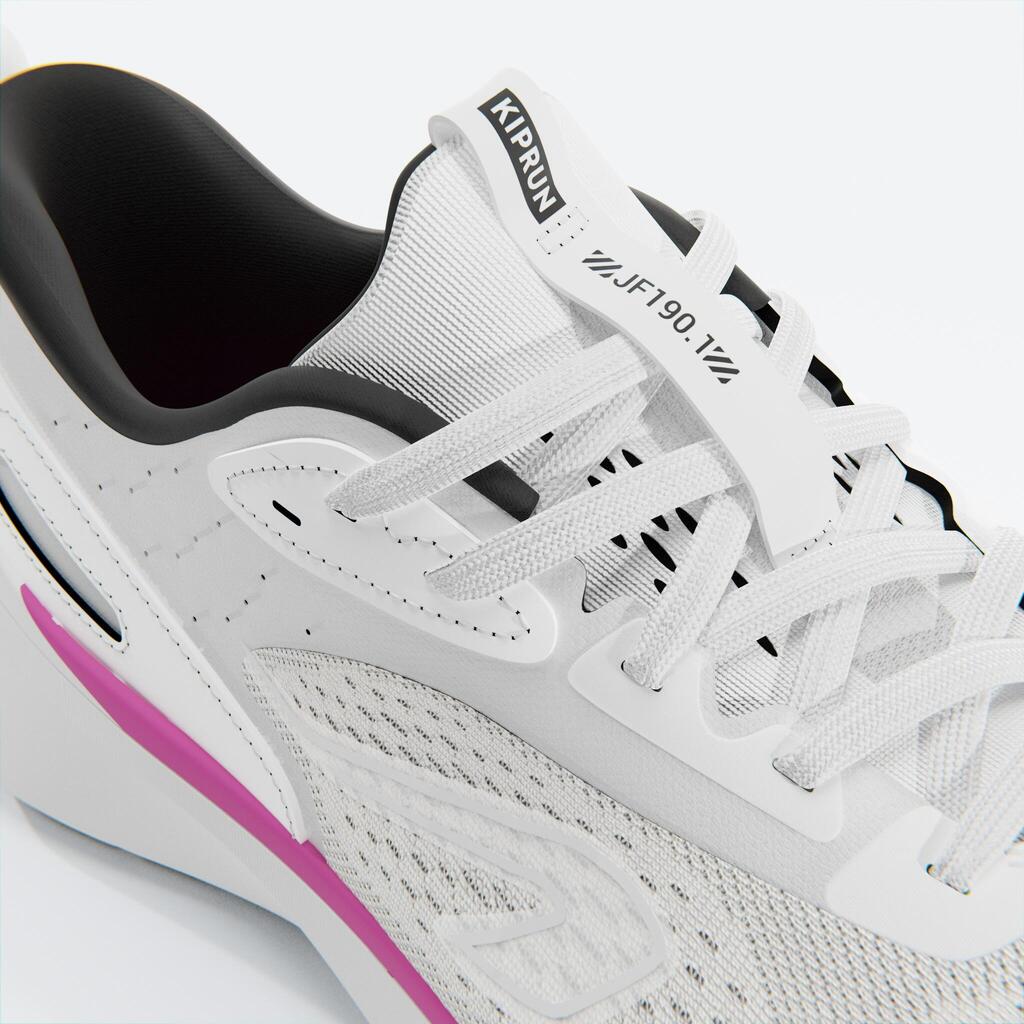 Chaussures de Running Femme, Kiprun Jogflow 190.1 Blanc Violet