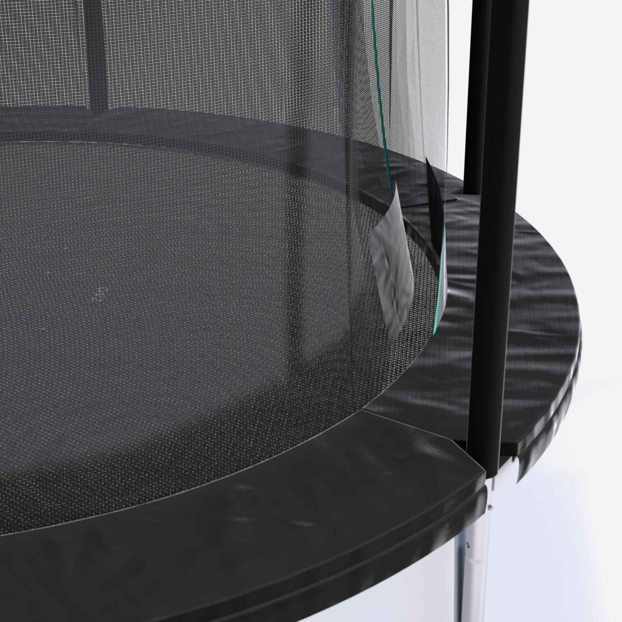 Trampolino elastico 420 con rete di protezione nero 20/42