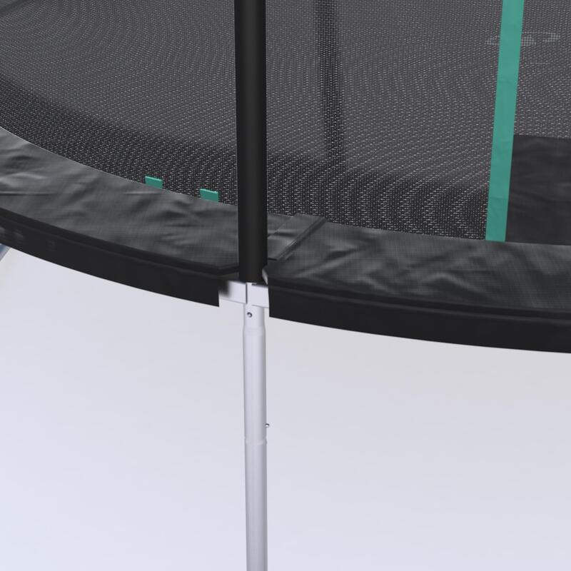 Trampolino elastico 420 con rete di protezione nero