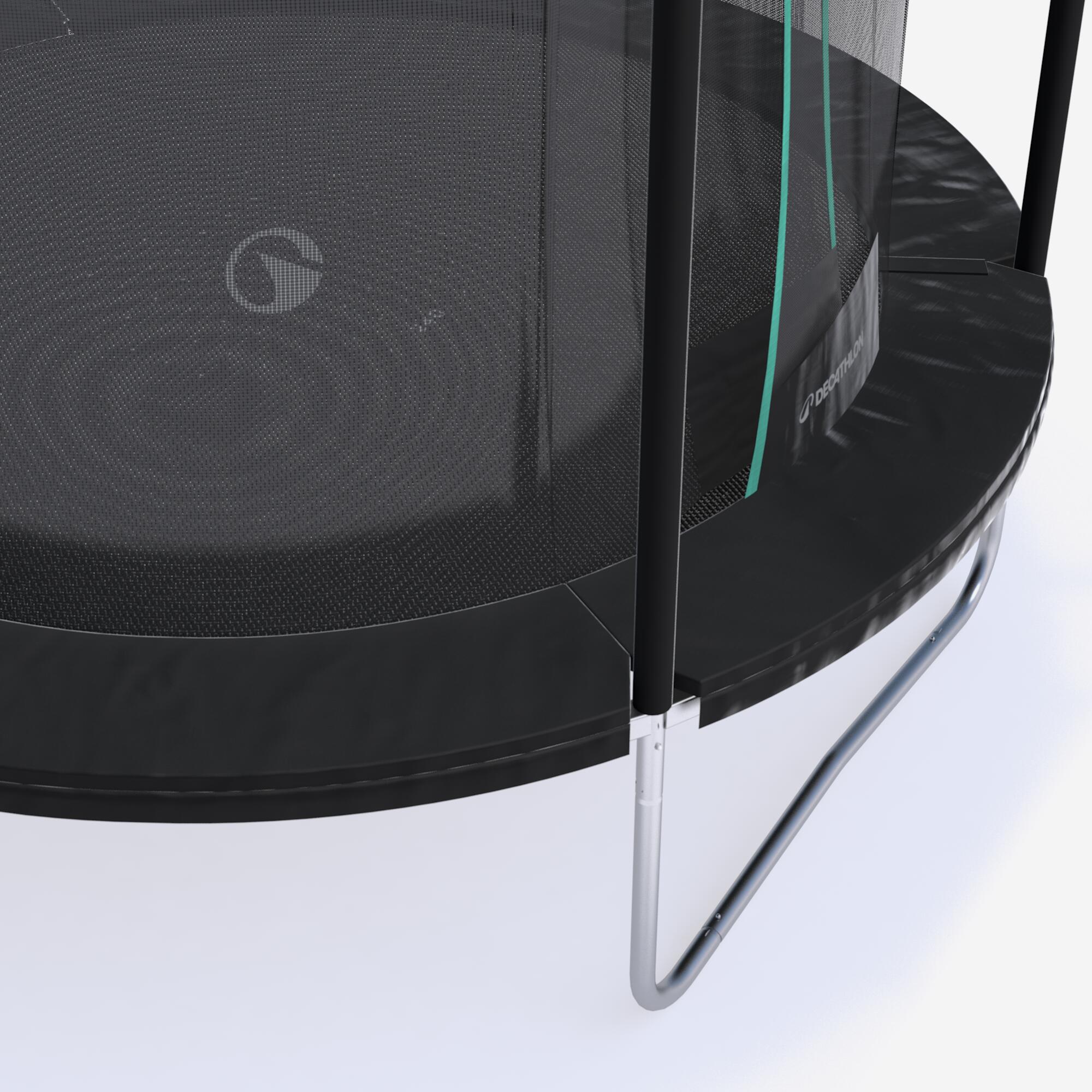 Trampolino elastico 420 con rete di protezione nero 17/42