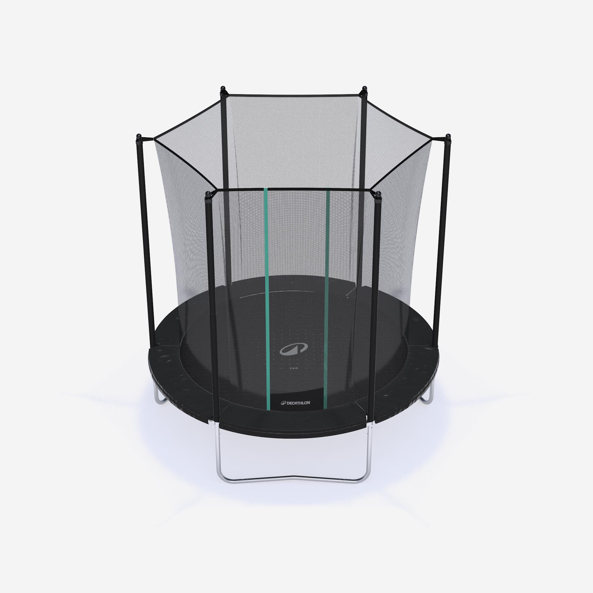 DOMYOS Trampoline 240 with Netting - Tool-Free Design