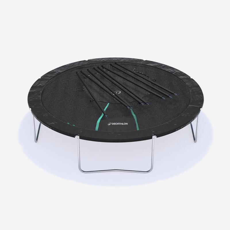 Trampolino elastico 420 con rete di protezione nero