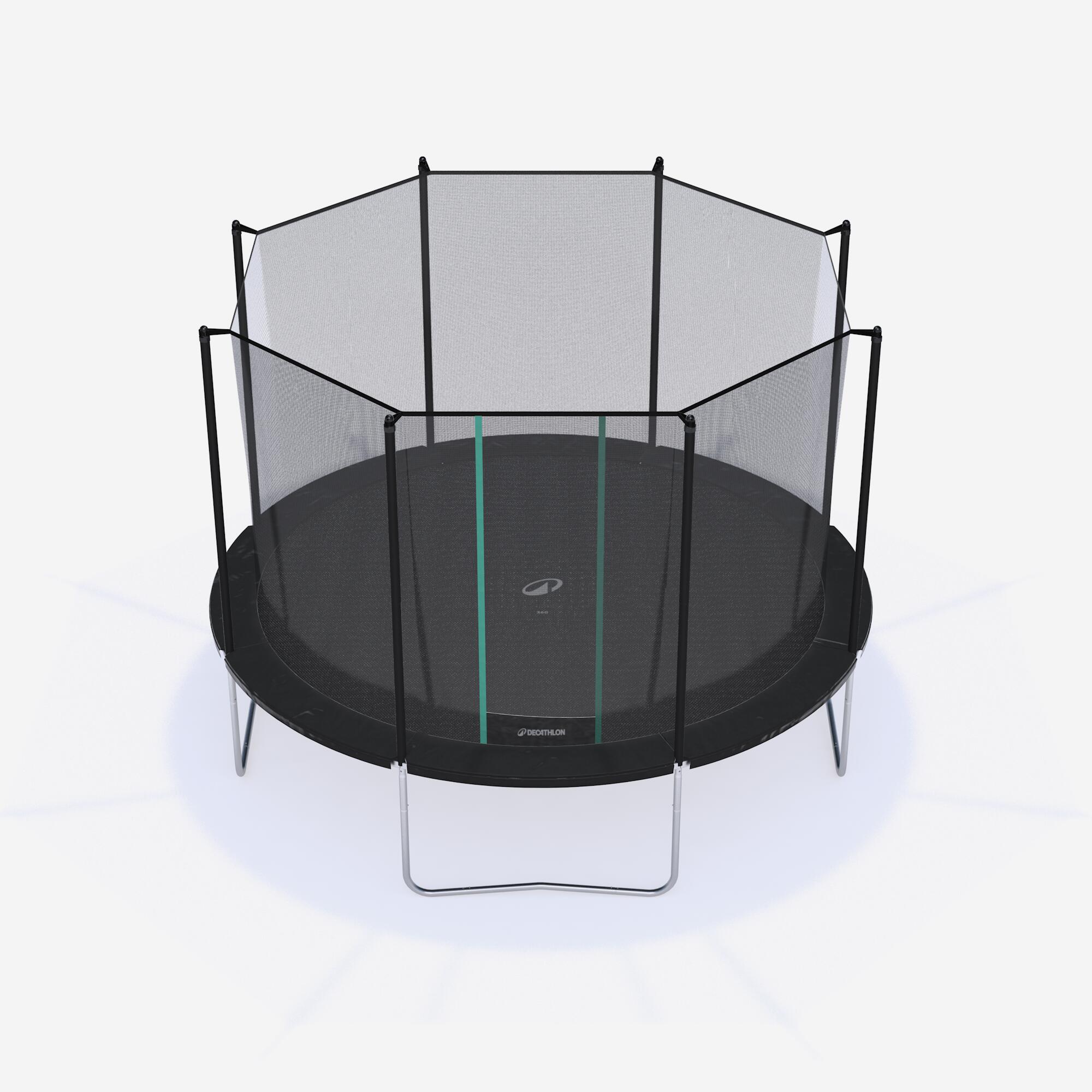 Trampolino 360 con rete di protezione - Montaggio senza attrezzi