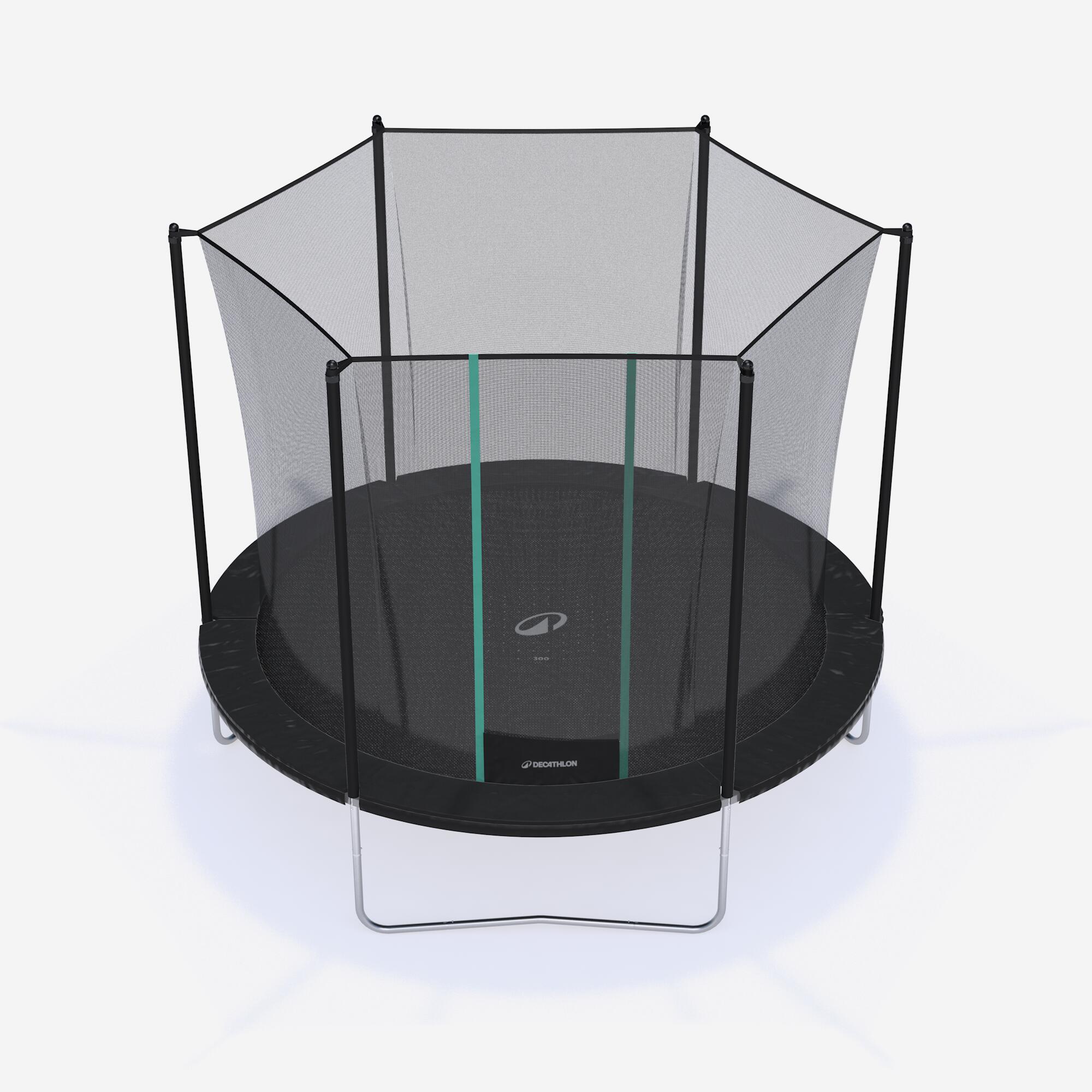 DOMYOS Trampoline 300 with Netting - Tool-Free Design