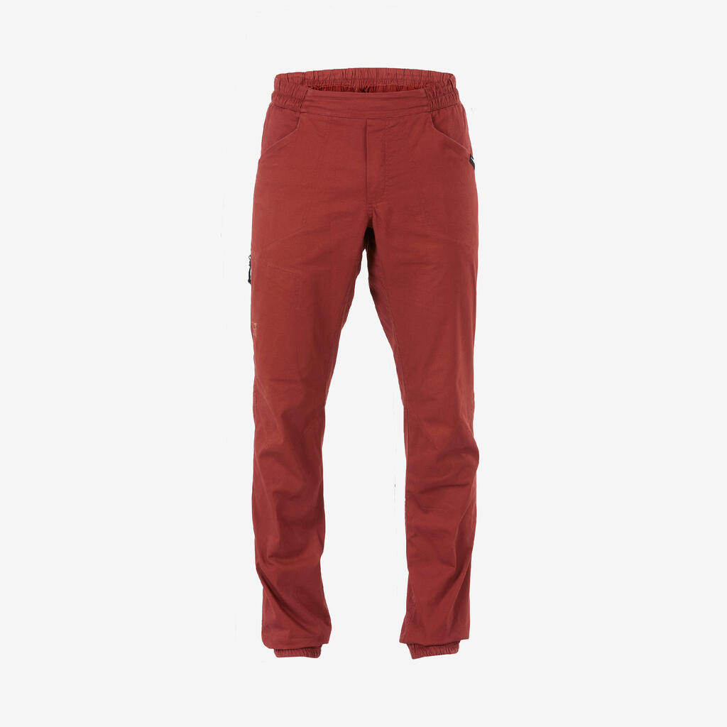 Men's climbing cotton trousers Vertika - Brick