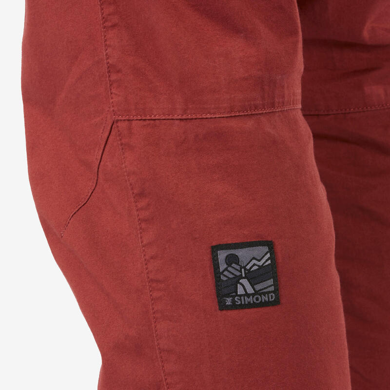 Pantaloni arrampicata uomo VERTIKA mattone