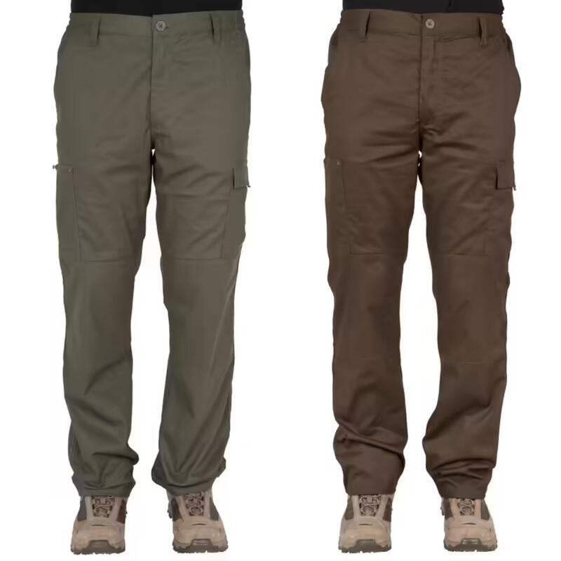 Pantalon cargo résistant steppe 300 vert chiné
