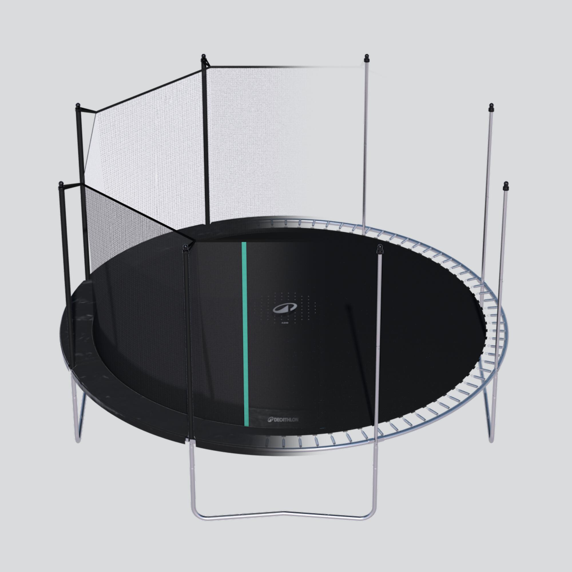 Trampolino elastico 420 con rete di protezione nero 13/42