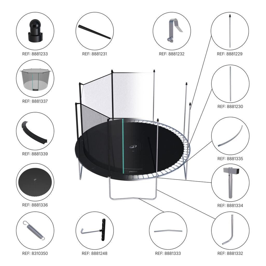 Trampolin mit Sicherheitsnetz Montage ohne Werkzeug - 360