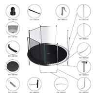 Trampoline 360 with Netting - Tool-Free Design