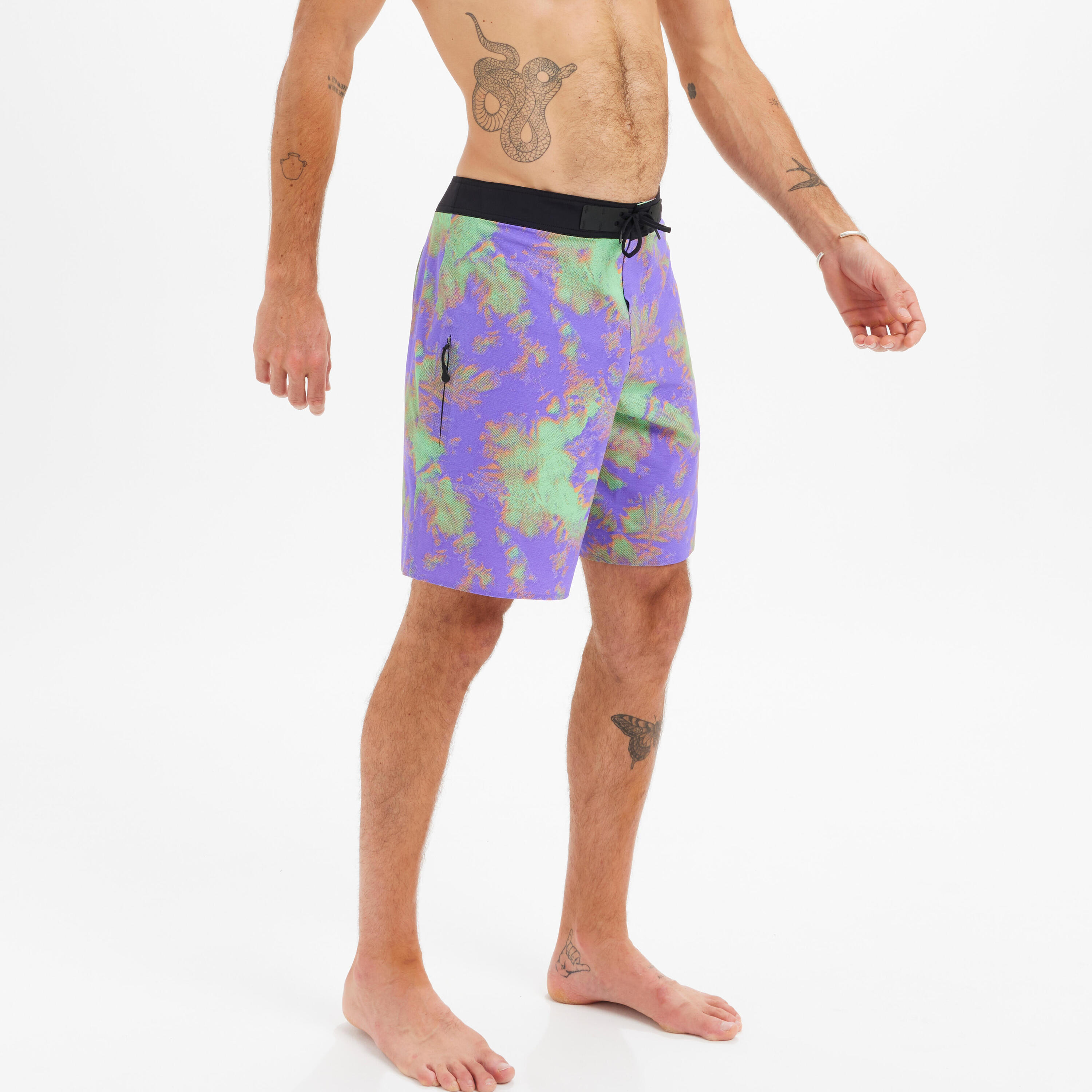 OLAIAN Men's Swim Shorts 19" - 900 tie dye green