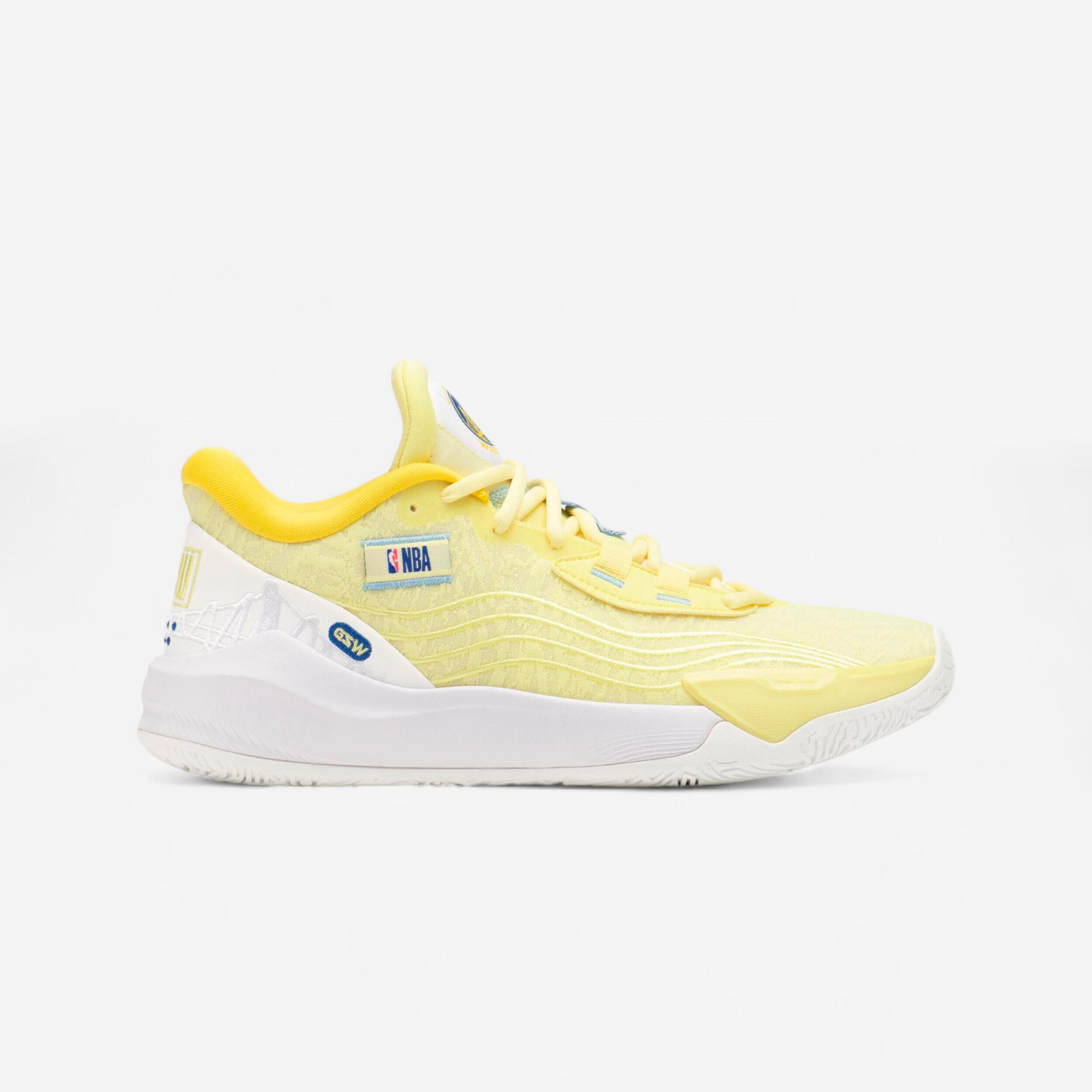 Tarmak - Chaussures De Basketball Nba Warriors Homme/femme - Fast 900 Low-1 Jaune - Chaussures De Sport - Basketball / Netball - Jaune - 42 -