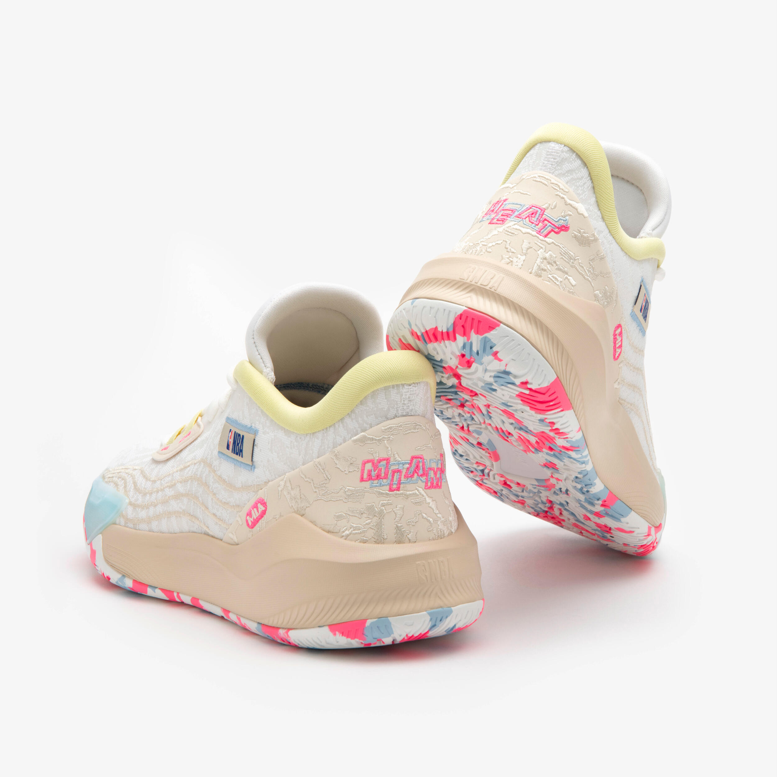 Scarpe basket adulto unisex FAST 900 LOW NBA Miami Heat bianche 6/10