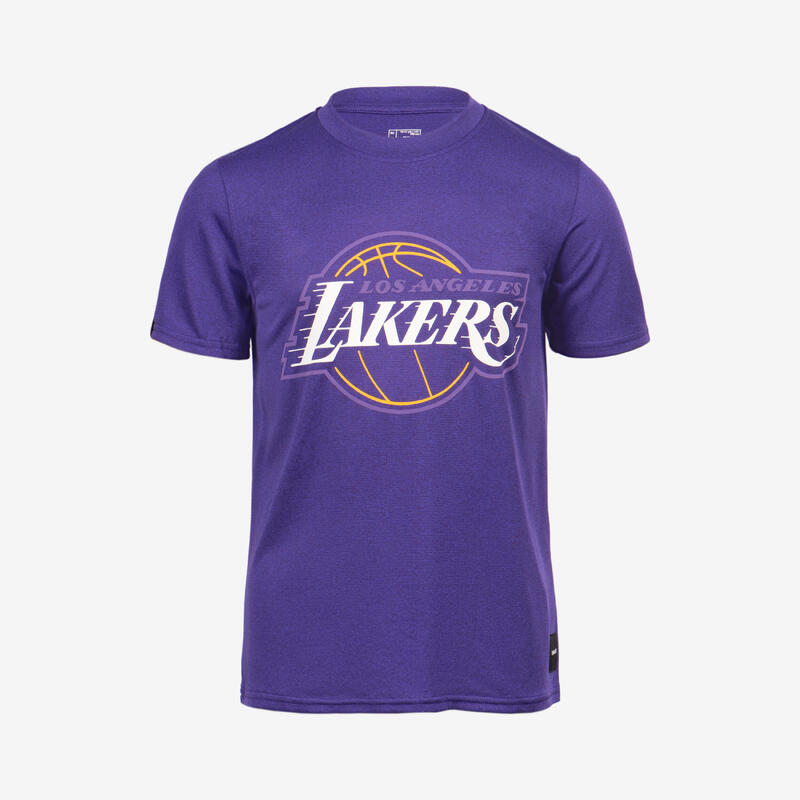 Basketbal-T-shirt voor kinderen TS 900 NBA Lakers paars