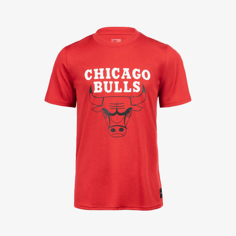 អាវយឺតបាល់បោះកុមារ TS 900 NBA Chicago Bulls - ក្រហម