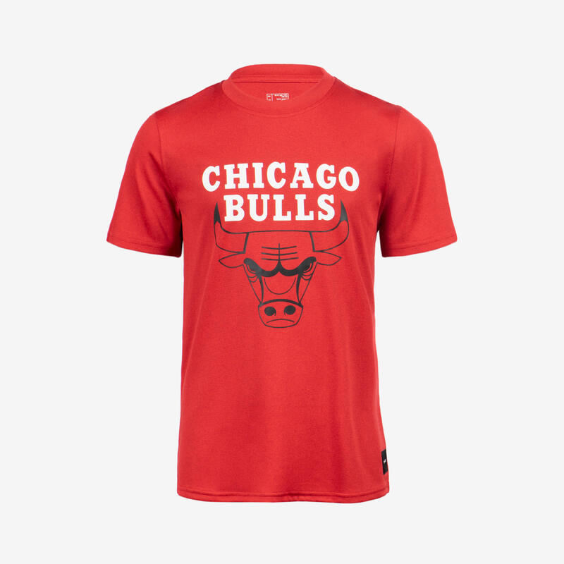 Çocuk Basketbol Tişörtü - Kırmızı - TS 900 NBA Chicago Bulls