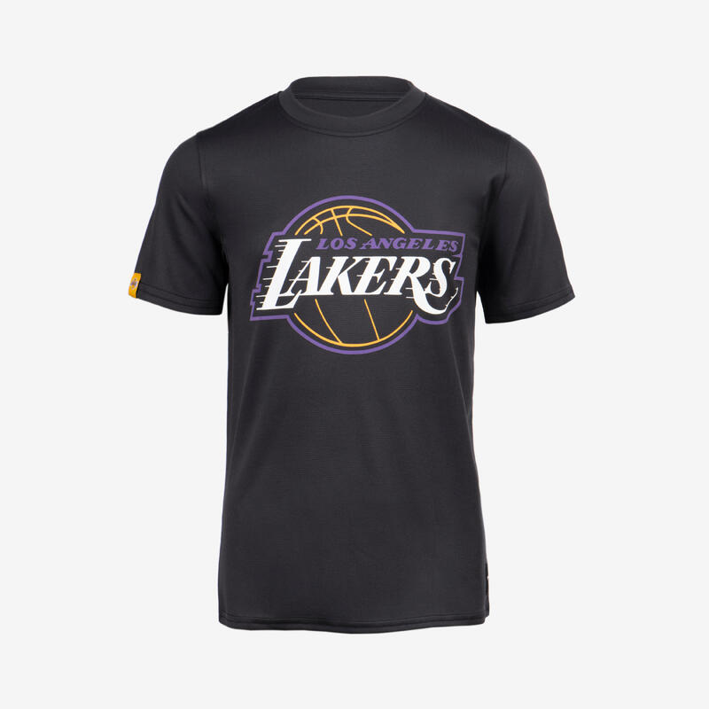 Çocuk Basketbol Tişörtü - Siyah - TS 900 NBA Lakers