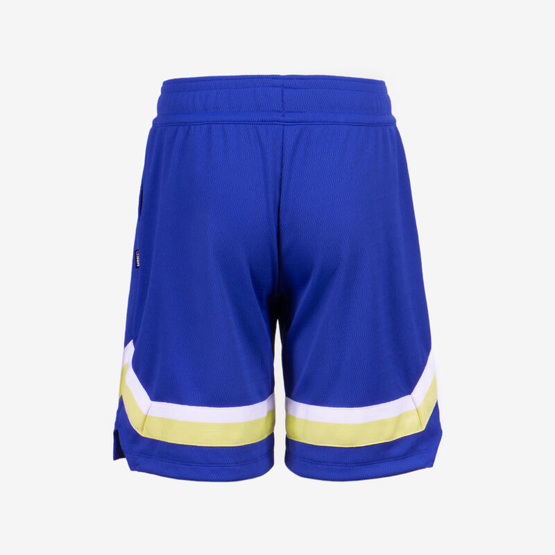 兒童款籃球短褲 NBA 勇士隊 SH 900 - 藍色