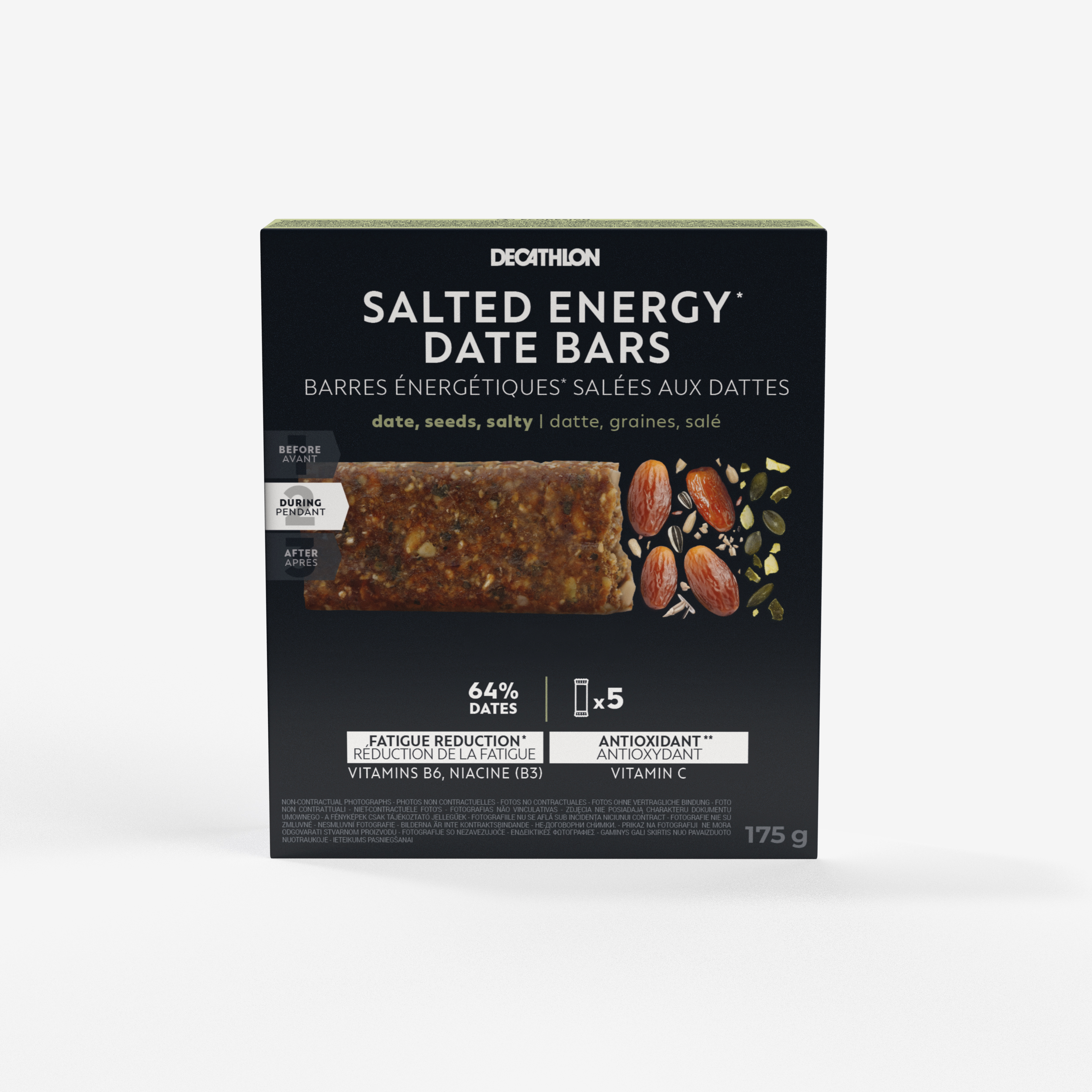 Barre énergétique aux dattes et graines salé 5x35g - Decathlon