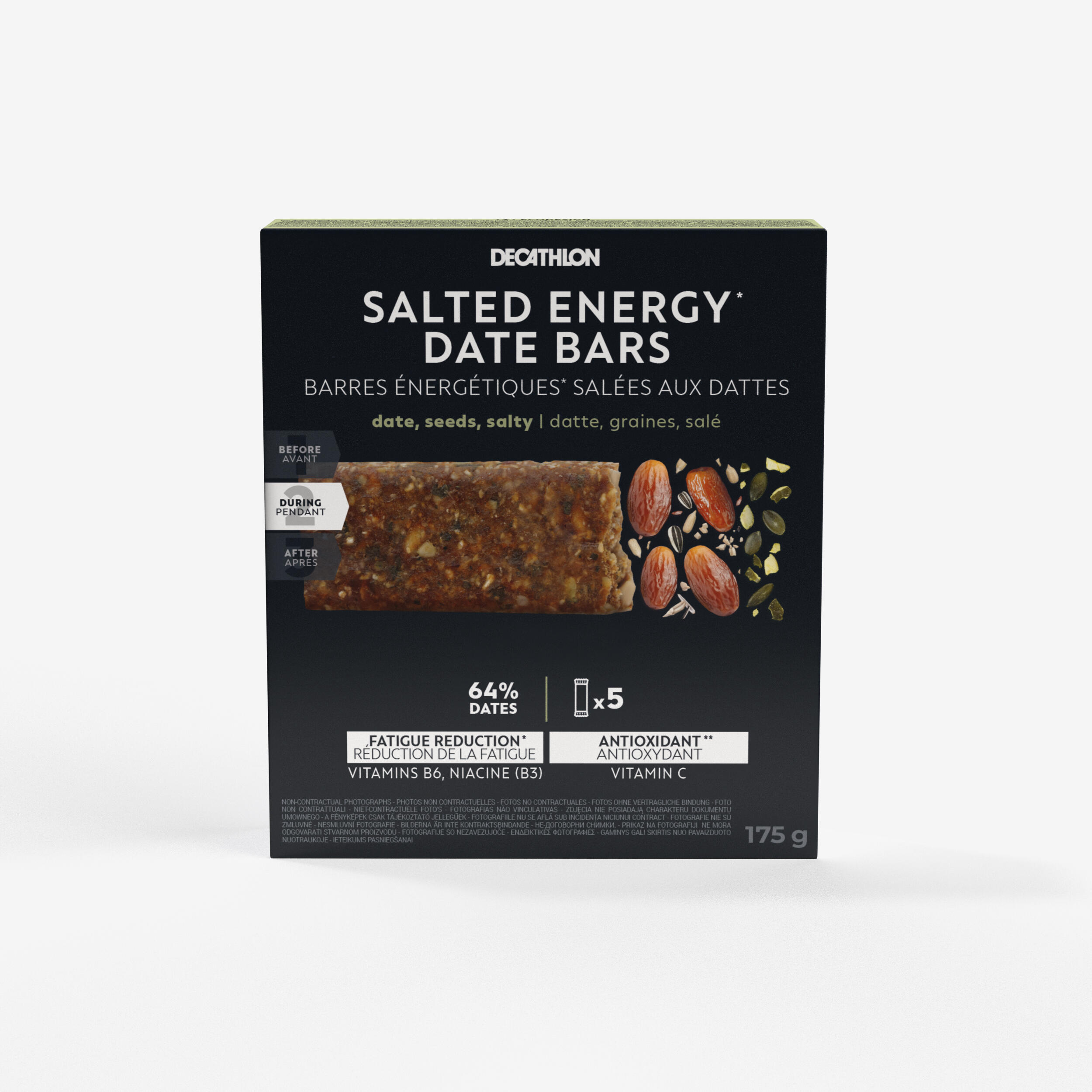 Energy bar with dates and salted seeds 5x35g