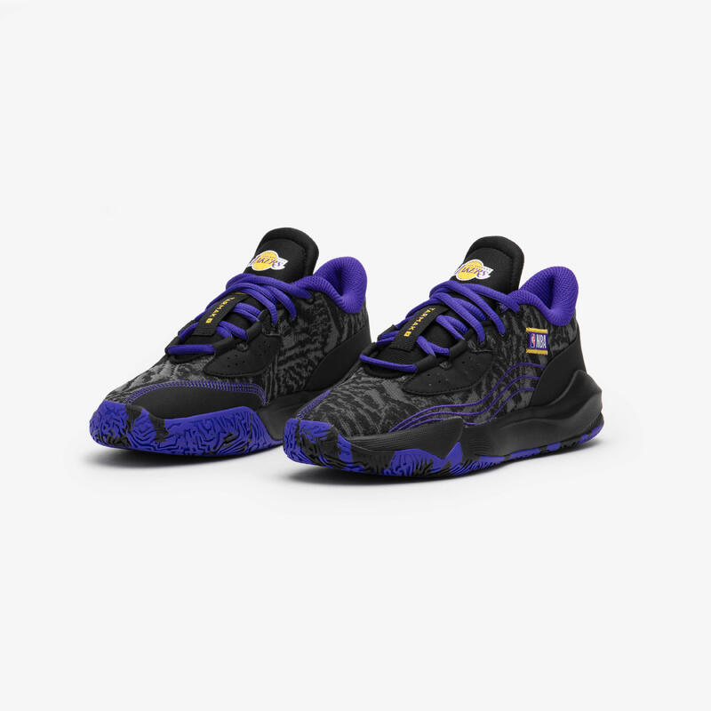 Botas de Basquetebol Criança NBA Lakers FAST 900 LOW-1 Preto