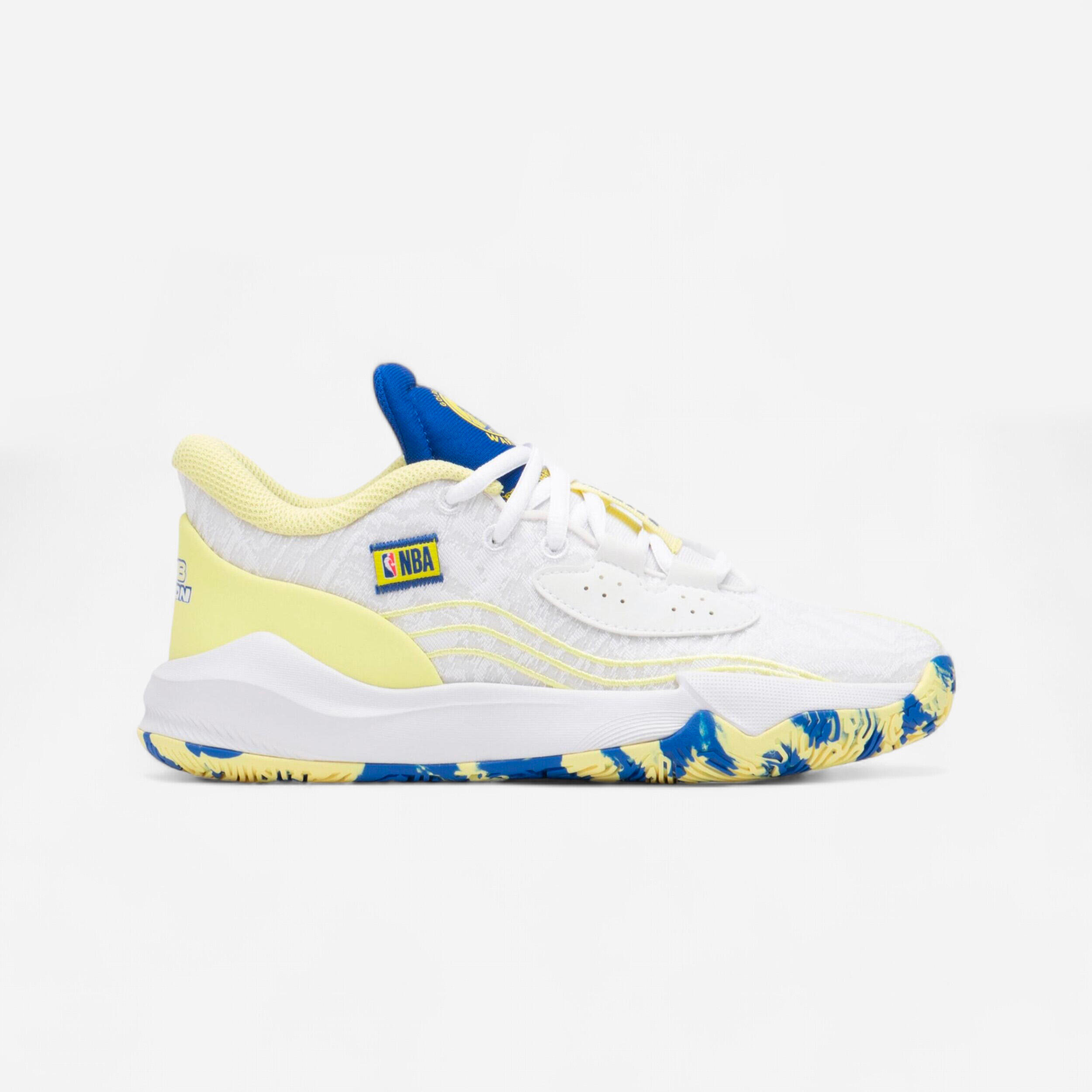 Tarmak - Chaussures De Basketball Nba Warriors Enfant - Fast 900 Low-1 Blanc - Chaussures De Sport - Basketball / Netball - Blanc - 38 - Decathlon