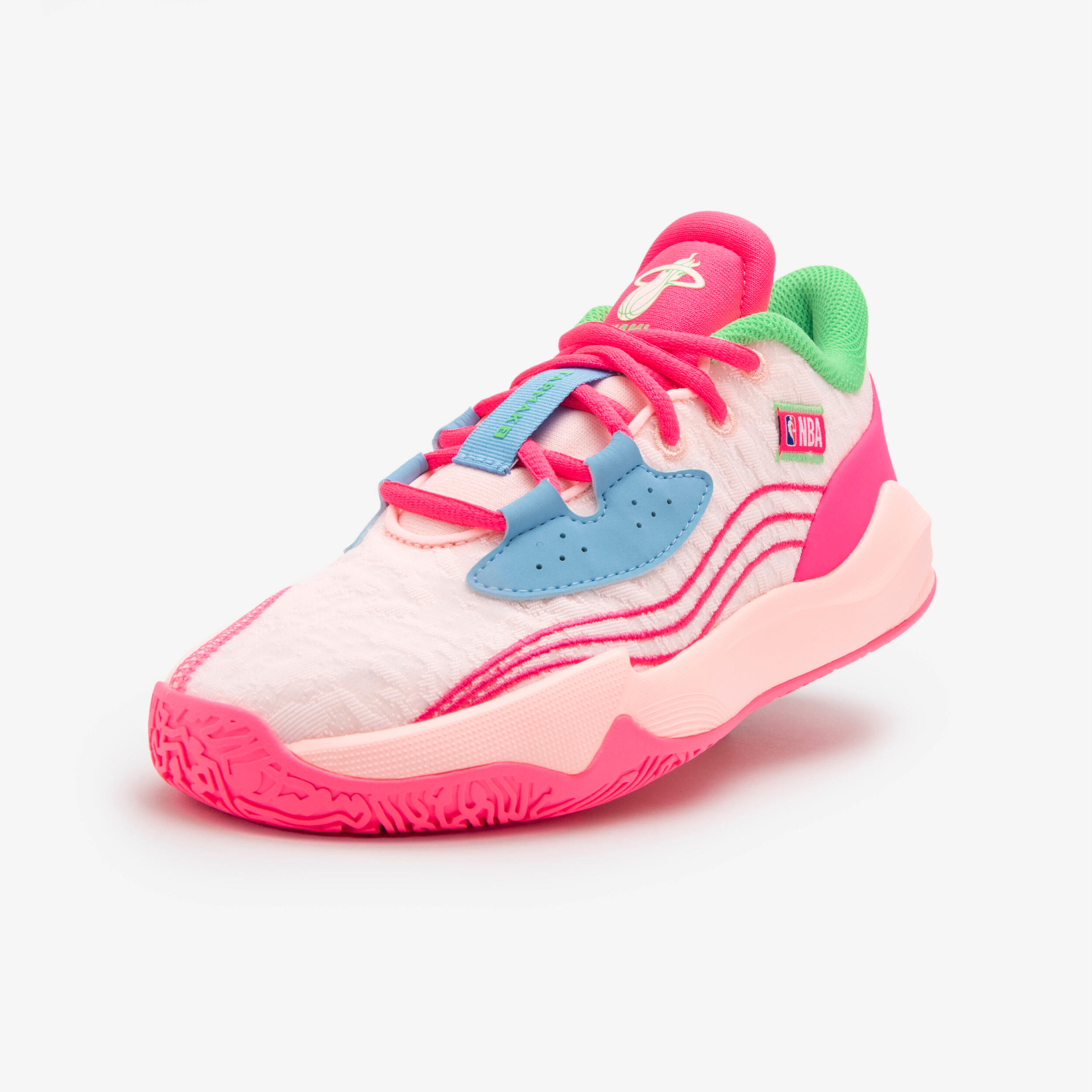Miami Heat basketbalschoenen kind FAST 900 LOW-1 NBA roze 7/10