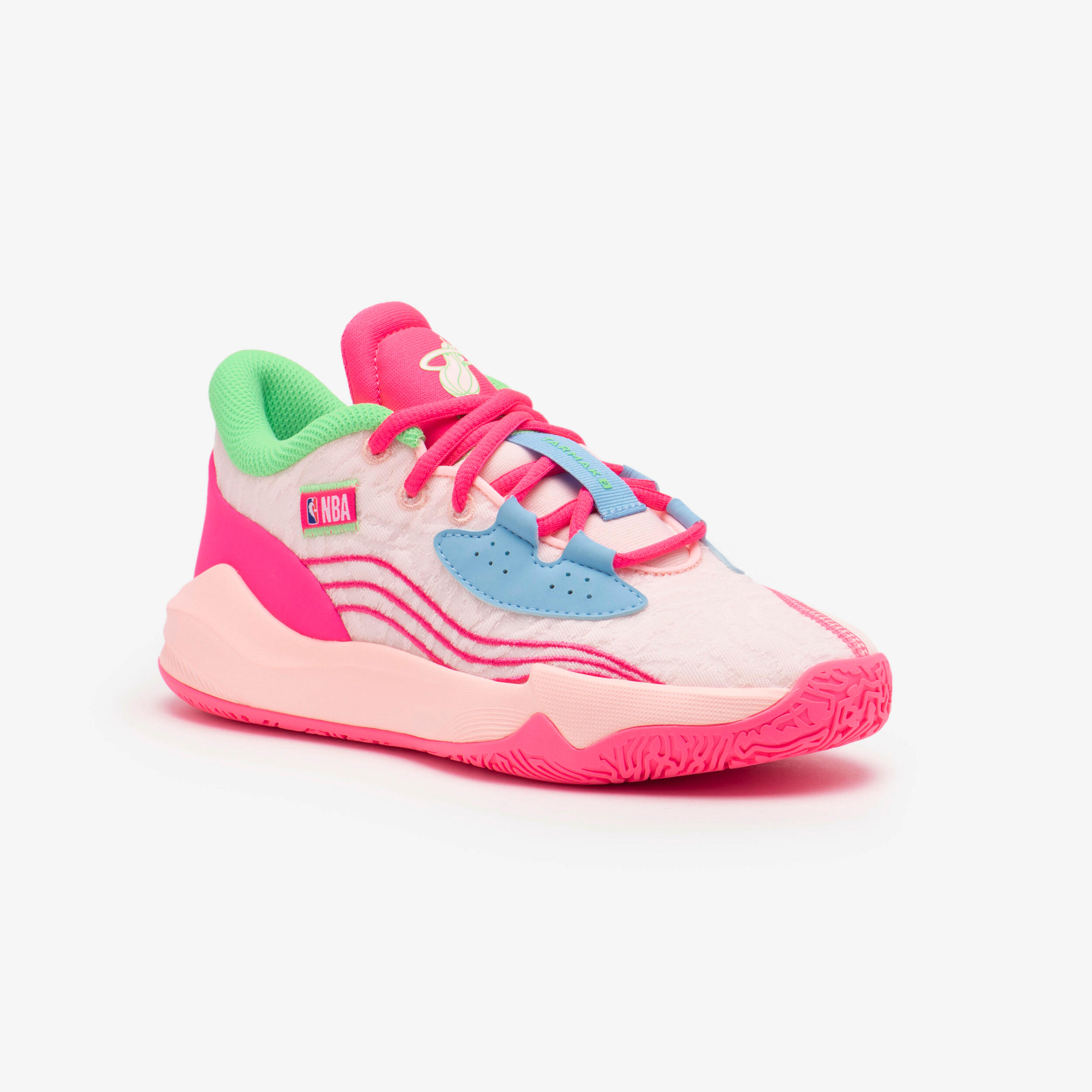 Decathlon | Scarpe basket bambino FAST 900 LOW NBA Miami Heat rosa |  Tarmak