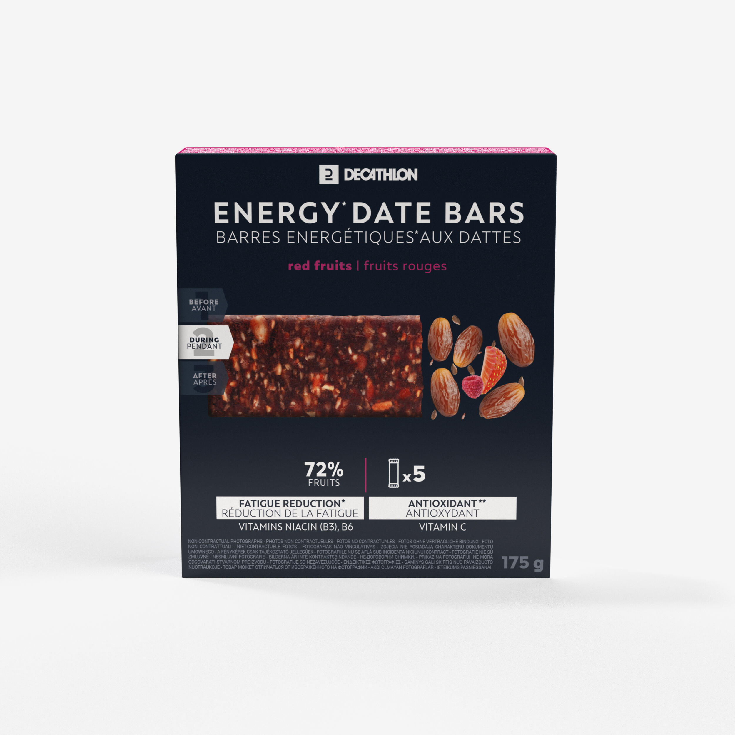 DECATHLON Date and mixed berry energy bars 5x35g