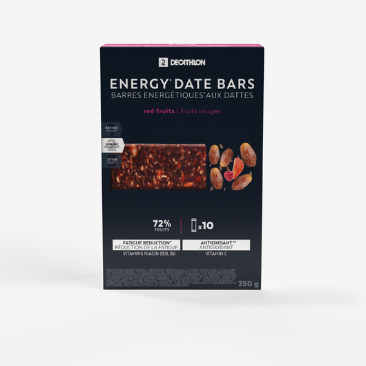Barre énergétique aux dattes et aux fruits rouges 10x35gr